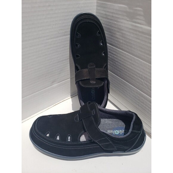 Orthofeet Serene T Strap 891  Black Orthopedic Adjustable Comfort Shoes 11EE - Picture 12 of 14